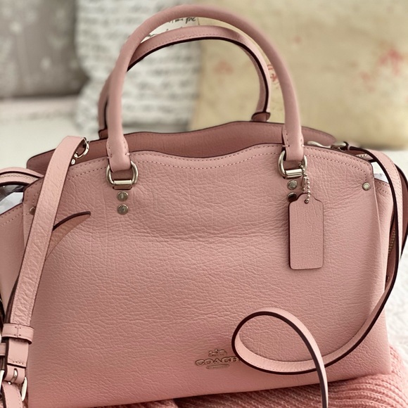 🆕 COACH | PINK LEATHER DREW SATCHEL - Picture 10 of 14